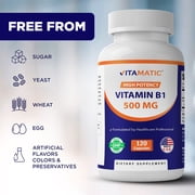 Vitamatic Vitamin B1 (Thiamine) 500mg, 120 Capsule