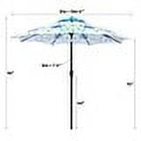 Abble Outdoor 9ft Printed Patio Umbrella with Crank and Tilt