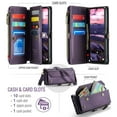 thumbnail image 3 of Crossbody for Samsung Galaxy A16 Case Wallet【RFID Blocking】with 10-Card Holder Zipper Bills Slot, Soft PU Leather Magnetic Shoulder Wrist Strap for Samsung Galaxy A16 Wallet Case Women, 3 of 14