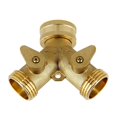 thumbnail image 1 of Brass 2 Way Hose Splitter with Garden Hose Connector, 1 of 4