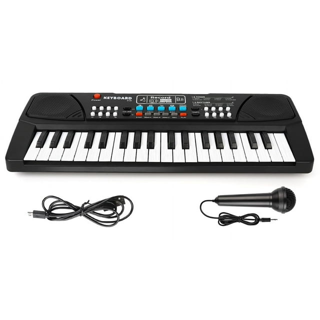 Teclado de piano M SANMERSEN de 37 teclas con micrófono para niños de 3 a 5 años