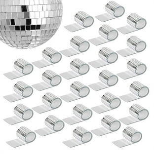 PP OPOUNT 1050 PCS Disco Ball Tiles, 10 x 10 mm Self-Adhesive Disco Tapes  for DIY Craft Decoration, Small Mirror Tiles for Disco Balls, Art Collage,  Indoor Outdoor Decoration(Silver) 