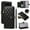 Black, variant on For Google Pixel 6a Wallet Case with Zipper Card Slots,RFID Blocking Large Capacity Elegant PU Leather Magnetic Flip Case Crossbody Strap+Hand Lanyard for Travel / Daily Carrying,White
