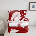 thumbnail image 5 of Homewish Spiral Swirl Queen Comforter Set,Contemporary Art Comforter Sets Queen,Red White,Reversible,3-Piece,1 Comforter and 2 Pillowcases, 5 of 7
