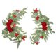 thumbnail image 2 of Artificial Rose Ornament for Decoration 2Pcs Red Arch Flowers for Weddings, 2 of 4