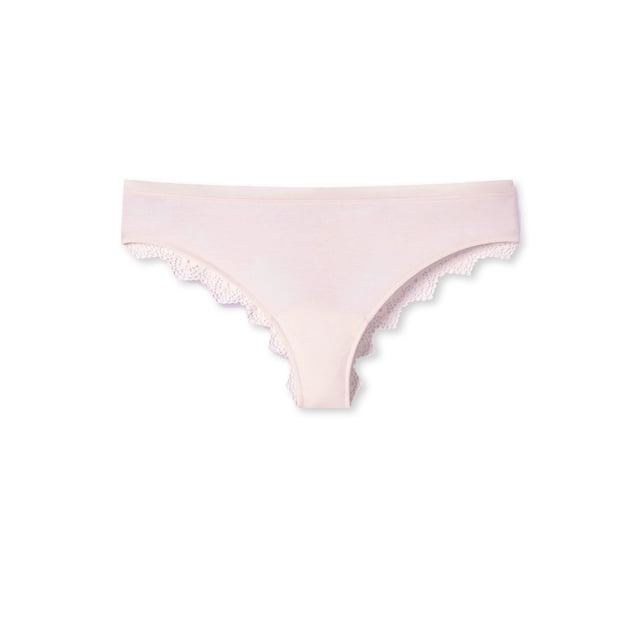 SCHIESSER Calzoncillos para mujer - Calzoncillos de Brasil, de modal y encaje, de jersey con encaje, liso Rosa S (Small)