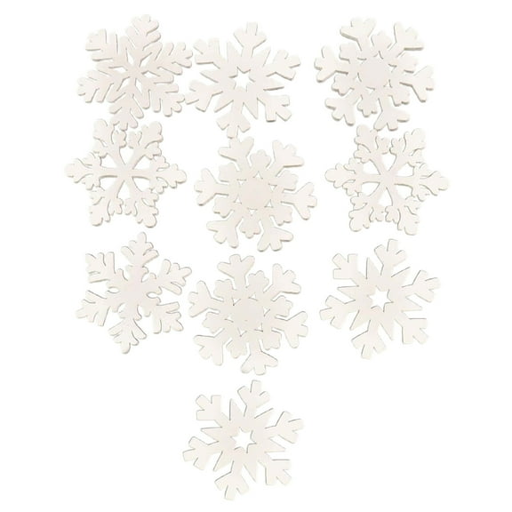 10 pcs Winter Wood Snowflake Block Snowflake Home Decoration Durable to Use Gift