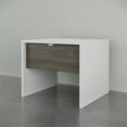 thumbnail image 2 of Bowery Hill Nightstand 1 Drawer White and Bark Gray, 2 of 14