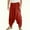 Red, variant on Hvot&aat Man Low-Crotch Yoga Pants Elastic Ankle Pant Casual Elastic-Waist Drawstring Jogger Trendy Loose Fit Pants