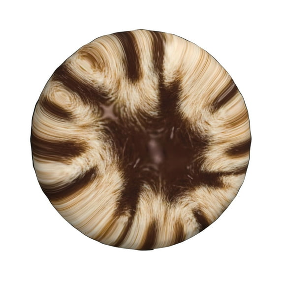 YFYANG 15'' Tire Cover, Brown Texture Universal Spare Wheel Covers, Dust-Proof, Water-Proof, Sun-Proof and Corrosion-Proof