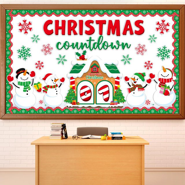 Set de tablones de anuncios navideños Gisgfim Snowman Countdown