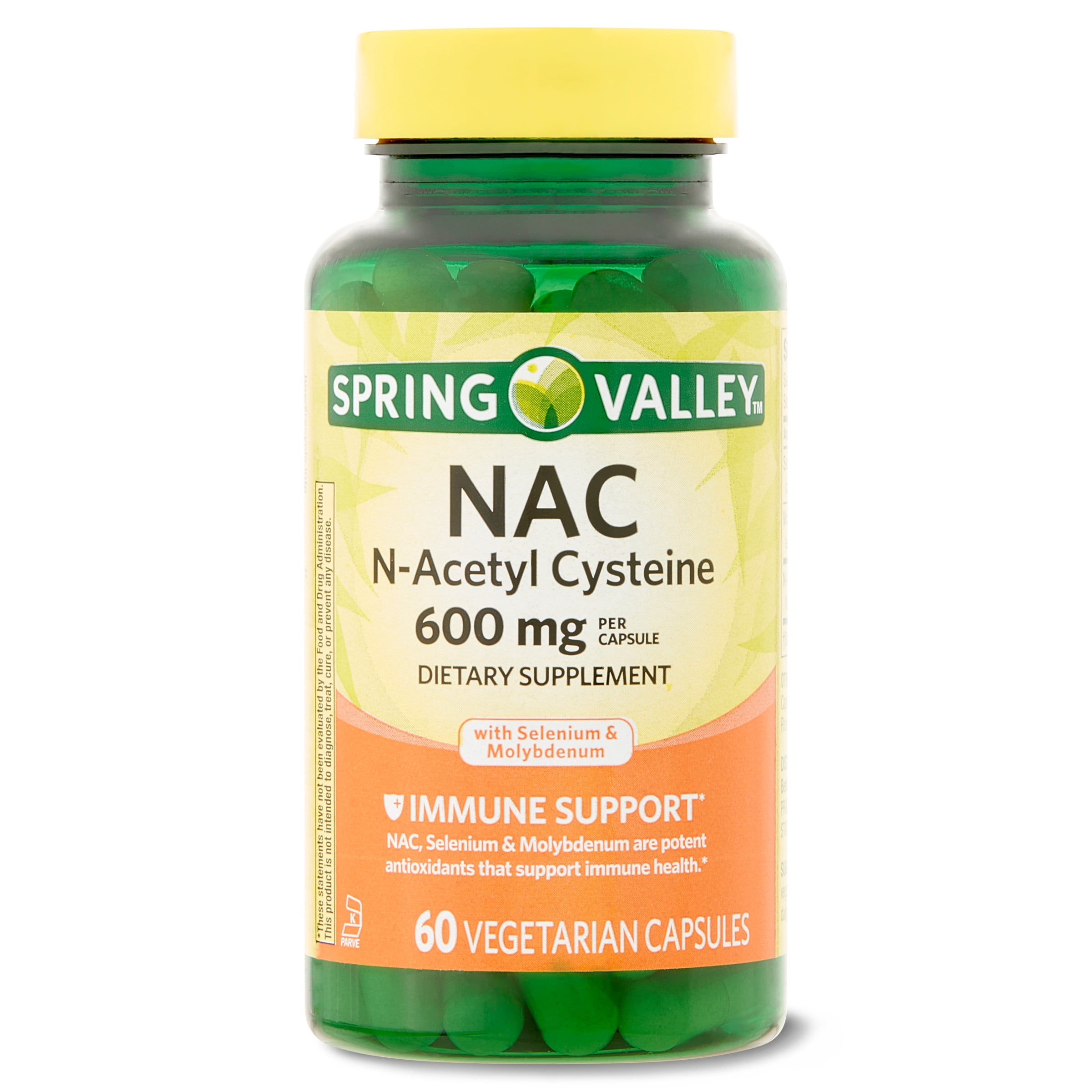Spring Valley NAC with Selenium & Molybdenum, Vegetarian Capsules, 60 Count