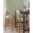 thumbnail image 2 of Brown Beige Vintage Bar Stool Covers Set of 6, Retro Abstract Art Stretch Washable Bar Chair Covers with Backs, Removable Pub Counter Height Chair Cover for Kitchen Dining Room Cafe, 2 of 7