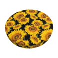 thumbnail image 2 of Round Bar Stool Seat Covers, sunflower floral leaf hand drawn Elastic Round Chair Cover Stool Seat Slipcover Bar Stool Cushions Round Pad for 12-14 inch, 2 of 7