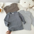 thumbnail image 6 of REDARER Boys Girls Striped Solid Long Sleeve Blouse Tops T Shirt Outfits Clothes,Kids Clothing,Size:6-7 Years, 6 of 9