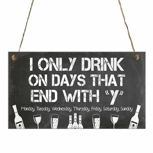 Cqxid Hangs Under $5 Bar Sign Hanging Wall Art Decorative Funny Inappropriate Sign Home Decor