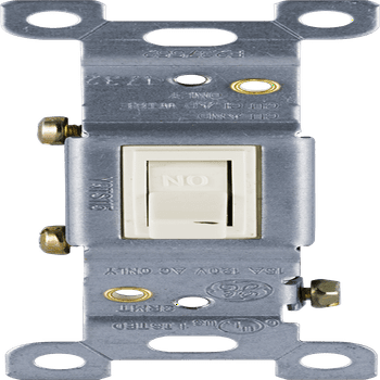 GE UltraPro Heavy-Duty Grounding Toggle Switch, Light Almond - 42479