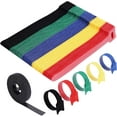 thumbnail image 2 of 30/20/10Pcs Releasable Cable Ties Colored Nylon Cable ties Strap Hook Loop Wrap Zip Bundle Ties Cable Wire Management Blue Length 20cm 10Pcs, 2 of 6
