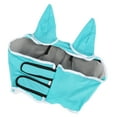 thumbnail image 3 of Máscara de caballo desmontable con protección UV, transpirable, de poliéster, con velcro para cara y orejas, color azul, talla L, 3 of 14