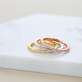thumbnail image 6 of Lavishe 14K Gold Plated 925 Sterling Silver Ring Cubic Zirconia Stackable Wedding Bands Rings for Women 1pc Size 7, 6 of 6