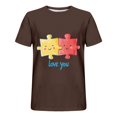 thumbnail image 4 of Camisas de Manga Larga para Hombres Imprimir Casual Cuello Redondo Blusa de Manga Corta, Camisas de Lino para Hombres, 4 of 8