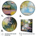 thumbnail image 3 of Designart "Monet's Reflections Blue-Green Lake Impressions IV" Cottage Framed Wall Art Decor - Farmhouse Pink Lake Bedroom Framed Canvas Wall Art, 3 of 6