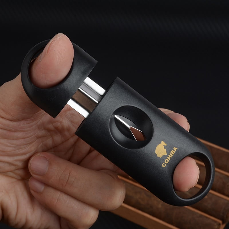 Double Blades V Cigar Cutter Plastic Stainless Sharp Cutter Sigaar