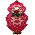 thumbnail image 4 of simhoa 13x45 Inch Lace Table Runner Tablecloth Christmas Party Table Decor Red, 4 of 5