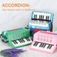 thumbnail image 5 of Acordeón Uxcell, acordeón de botones de 17 teclas y 2 bajos, instrumento musical mini, verde, 5 of 6