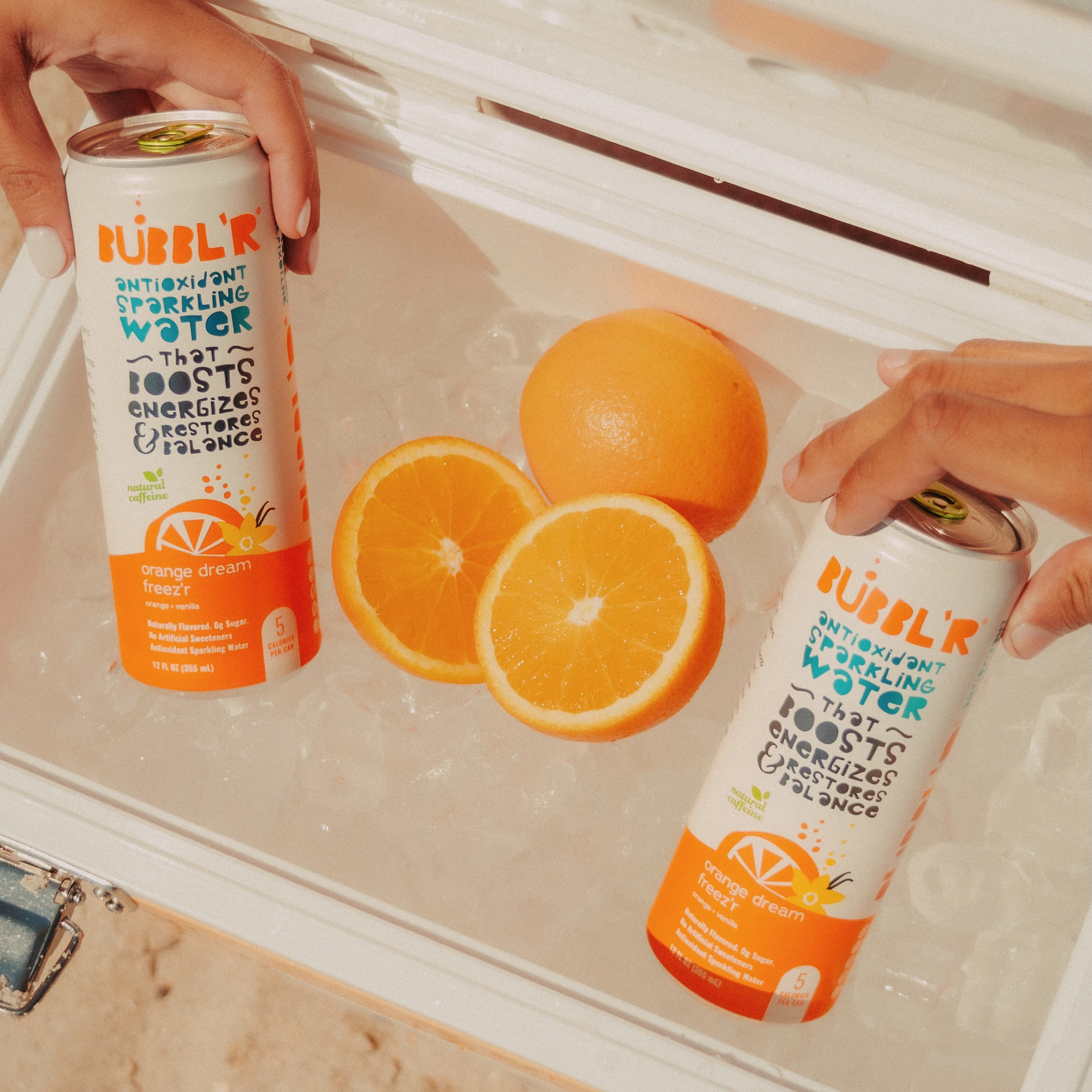 BUBBL'R Antioxidant Sparkling Water Orange Dream Freez'r 12 fl oz, 6 Pack Cans