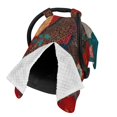thumbnail image 2 of Honeii Sunflower Bald Eagle print 2-in-1 baby car seat canopy doubles as a nursing cover, fitting both genders & measuring 39x27.5in, 2 of 7