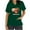 Green, variant on Kctiaxy Womens Scrubs Fashionable Print Graphic Thanksgiving Scrub Tops Women Casual Short Sleeve V-Neck Shirts with Double Pockets