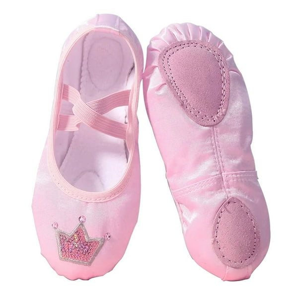 Lindos Zapatos De Ballet ConBordada Para Niños, Fáciles De Usar, Tela Satinada, Gran Regalo Para Niñas, Suela Antideslizante, Adecuados Para Sala De Práctica De Ballet, Sala De