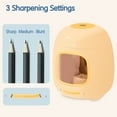 thumbnail image 5 of Deli Electric Pencil Sharpener,Suitable for No.2 Pencils Colored Pencils, USB & Battery Operated, Yellow, 5 of 7