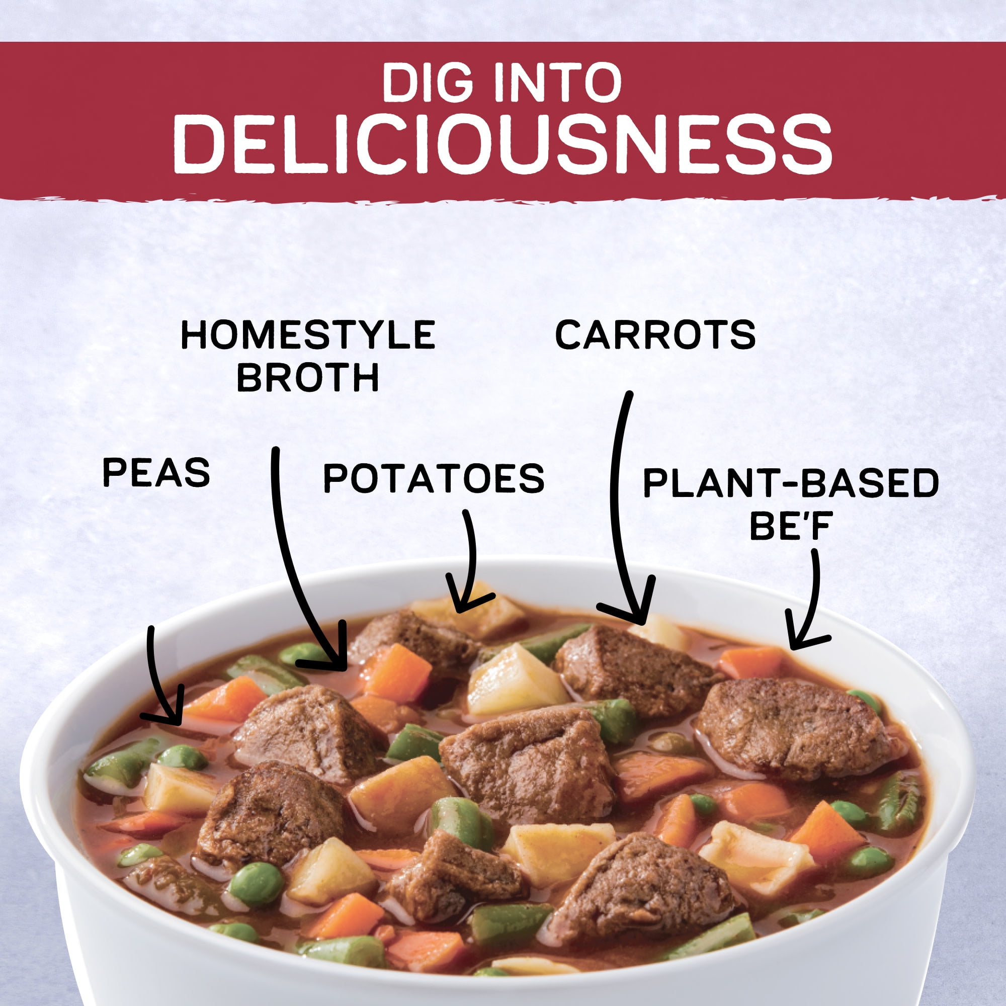 (4 pack) Gardein Plant-Based Be'f and Country Vegetable Soup, Vegan, 15 oz.