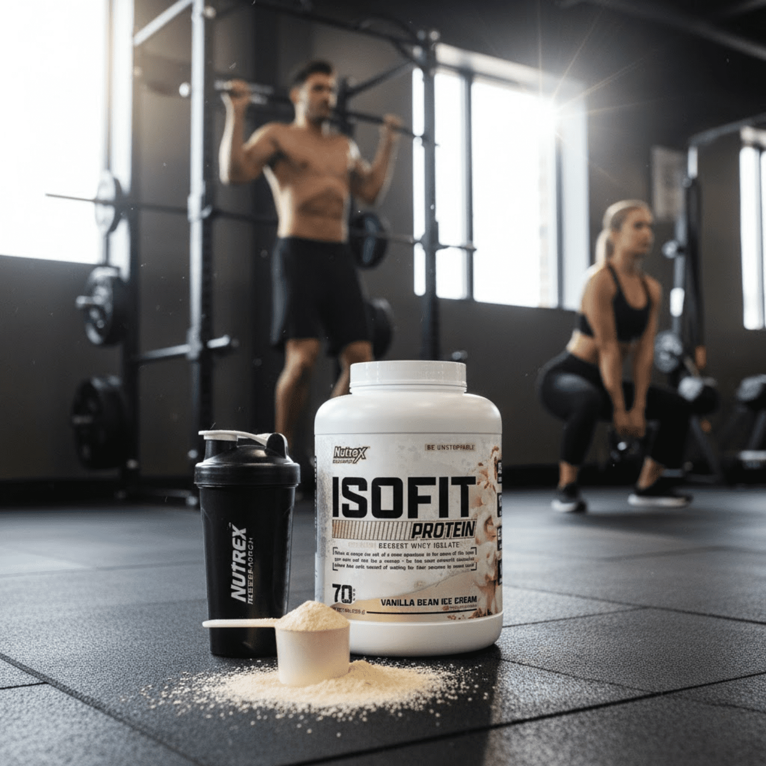 Nutrex Research IsoFit Vanilla Bean Ice Cream – 100% Whey Protein Isolate Powder for Lean Muscle, Recovery & Strength Support 70 Servings