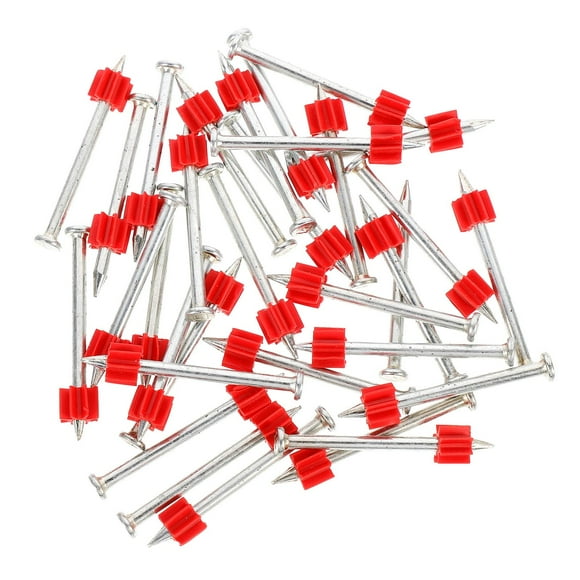 Minkissy 100Pcs Cement Steel Nails Plated Silver for Fixing Cement Walls and Concrete with Hardened Durable Design