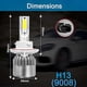 thumbnail image 4 of (2 Pack) for H13 / 9008 LED Headlight Bulb (Near and Far) C6 Conversion Kit, 72W 8500LM 6500K Cool White, 4 of 5