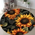 thumbnail image 3 of Playing Cards Round Area Rug, casino poker circle carpet for bar area, man cave or media room, soft washable non-slip floor mat, fun gaming décor accent, 3 of 7