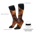 thumbnail image 4 of Fotbe Gold Flame Pattern Wolf Calcetas Divertidas Estampadas para Hombre y Mujer, Calcetas de Algodón hasta la Rodilla para Caminar, Correr, Enfermería y Embarazo, 4 of 6