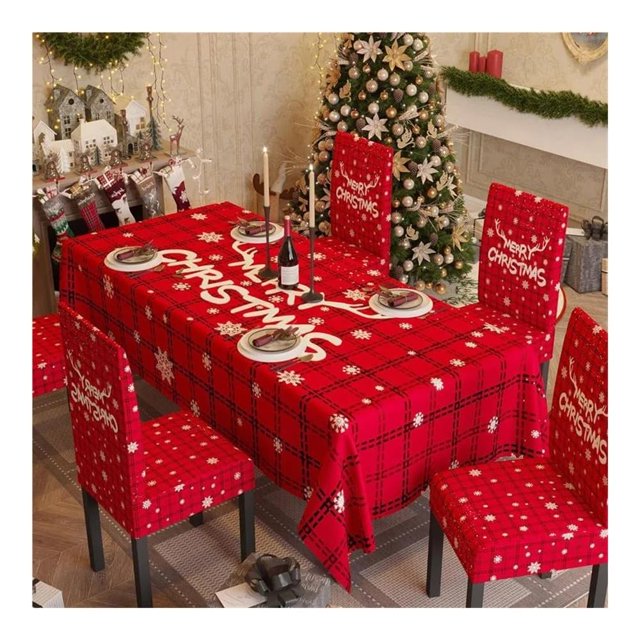 3 juegos de manteles para sillas de comedor navideños, fundas para sillas de jacquard, protectores de sillas extraíbles y lavables para el hogar, restaurante