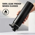 thumbnail image 5 of Hawsaiy 24 oz Insulated Stainless Steel Water Bottle with Handle, Leak-Proof Lid & Wide Mouth, Double Wall Vacuum, BPA Free, Keeps Cold & Hot, Black, 5 of 9