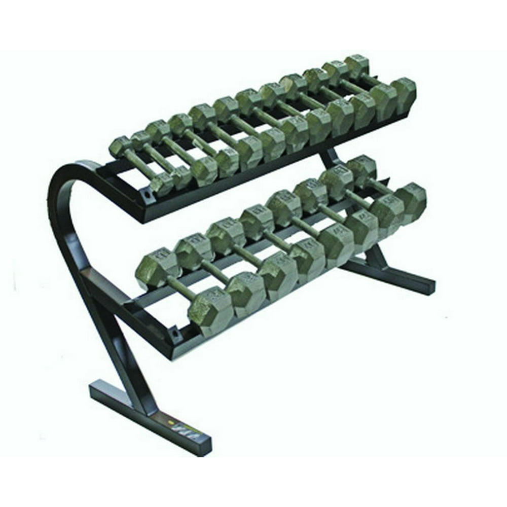 550 lb. Pairs, Dumbbell Weight Set with Rack, Hex Cast Iron Head w/ Rail Rack (for Home Gym) by