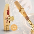 thumbnail image 4 of Alta calidad profesional tenor soprano saxofón alto boquilla de metal chapado en oro piezas oca de saxofón accesorios B Baoblaze Boquillas, 4 of 8