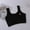 Black, variant on Girls Training Bras Sports Crop Cami Tank Top Bralette Soft Padded Breathable Stretchy Supportive