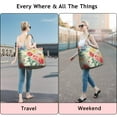 thumbnail image 5 of Pioneer Flower Floral Print Pattern Travel Tote Bags for Women Carry On,Large Weekender Bags for Women Travel,Multi Functional Duffle Bag for Work,Shopping,Sports, 5 of 5
