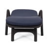 thumbnail image 7 of Noble House Waverly Outdoor Faux Wicker Lounge with Cushion Dark Brown/Navy Blue, 7 of 7