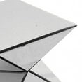 thumbnail image 2 of 20 Inch Modern End Table Square Mirror Top Silver Geometric Pedestal Base - Saltoro Sherpi, 2 of 5