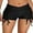 Black(string), variant on Sociala Women's Black High Rise Swim Shorts Ruched Board Shorts Bikini Tankini Swim Bottos