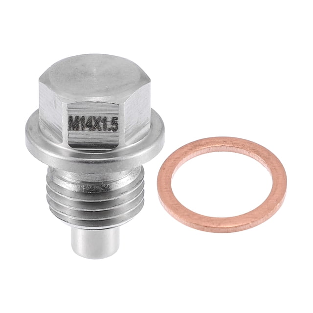 Vehículo Motor Magnético Aceite Drenaje Tapón M14x1.5 con Cobre Arandela